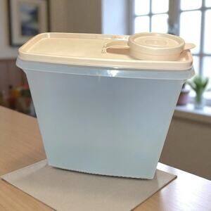 Vintage Tupperware Cereal Keeper Container 13 C 469 471 Flip Top Lid Sheer Pink